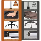 Fauteuil de bureau de direction à dossier haut - Capacité de 227 kg Fauteuil pivotant ergonomique en cuir PU avec hauteur réglable, support lombaire et accoudoirs relevables