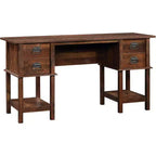 Bureaux de direction en bois de couleur marron HomeStock de 76,35 cm de haut avec tiroir universel