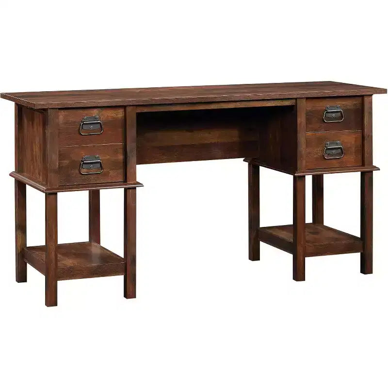 Bureaux de direction en bois de couleur marron HomeStock de 76,35 cm de haut avec tiroir universel