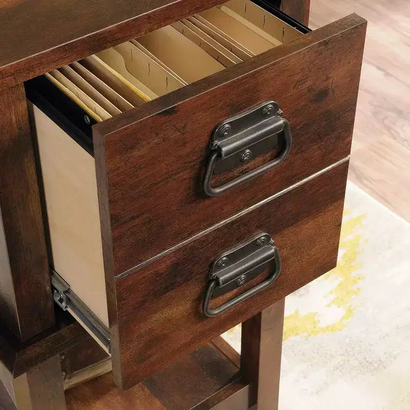 Bureaux de direction en bois de couleur marron HomeStock de 76,35 cm de haut avec tiroir universel