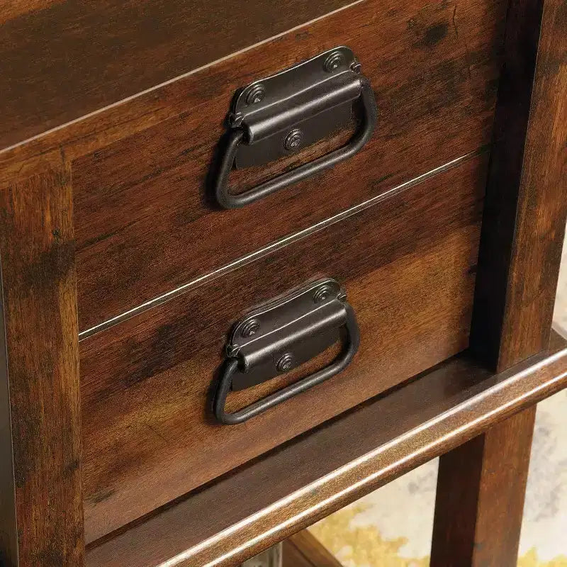 Bureaux de direction en bois de couleur marron HomeStock de 76,35 cm de haut avec tiroir universel