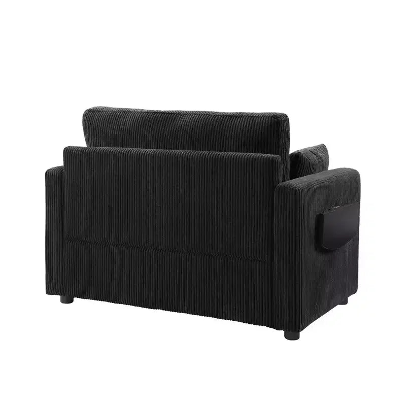 Chaise longue convertible, canapé-lit double, causeuse avec matelas pliable, table d'appoint pliable, poche de rangement et ports USB - ModernLuxe