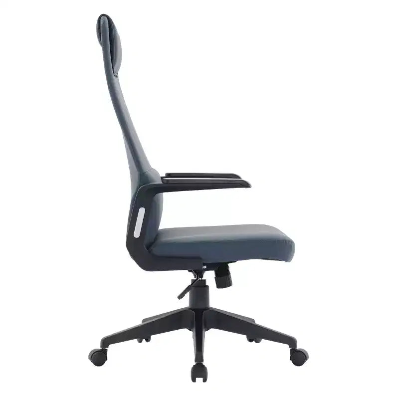 Chaise de bureau ergonomique LeisureMod Nexa à dossier haut - Hauteur réglable, pivotante, inclinable, appuie-tête rembourré, soutien lombaire, chaise de bureau pour la maison
