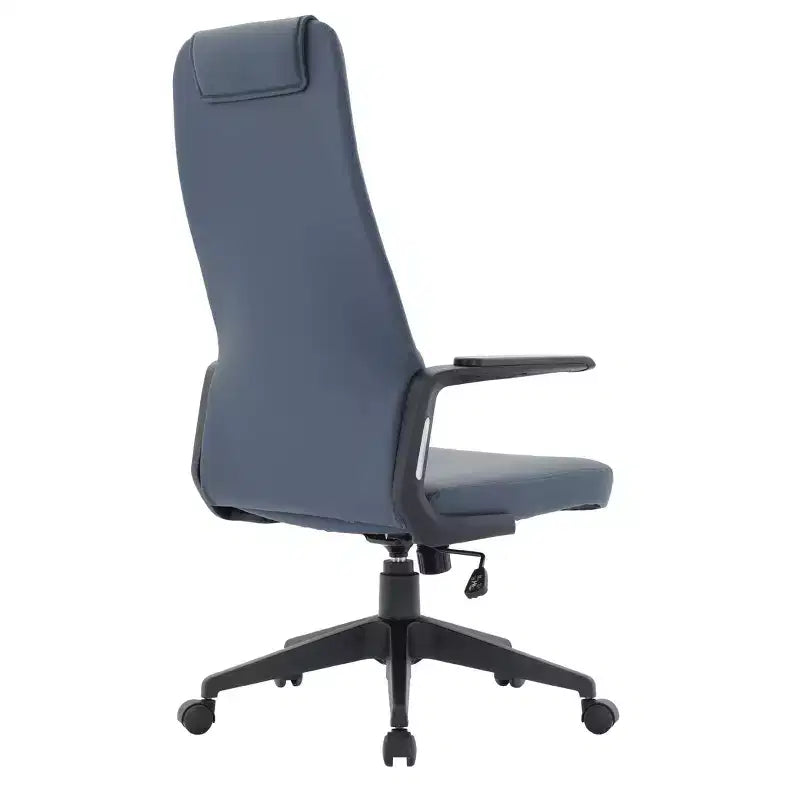 Chaise de bureau ergonomique LeisureMod Nexa à dossier haut - Hauteur réglable, pivotante, inclinable, appuie-tête rembourré, soutien lombaire, chaise de bureau pour la maison