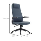 Chaise de bureau ergonomique LeisureMod Nexa à dossier haut - Hauteur réglable, pivotante, inclinable, appuie-tête rembourré, soutien lombaire, chaise de bureau pour la maison