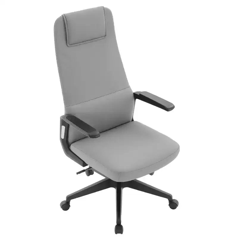 Chaise de bureau ergonomique LeisureMod Nexa à dossier haut - Hauteur réglable, pivotante, inclinable, appuie-tête rembourré, soutien lombaire, chaise de bureau pour la maison