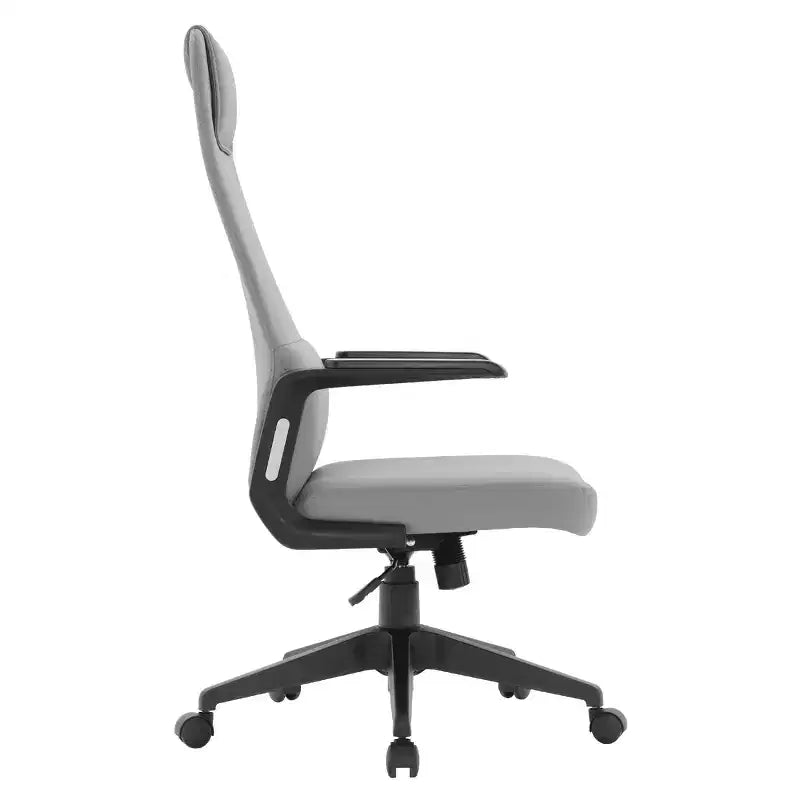 Chaise de bureau ergonomique LeisureMod Nexa à dossier haut - Hauteur réglable, pivotante, inclinable, appuie-tête rembourré, soutien lombaire, chaise de bureau pour la maison