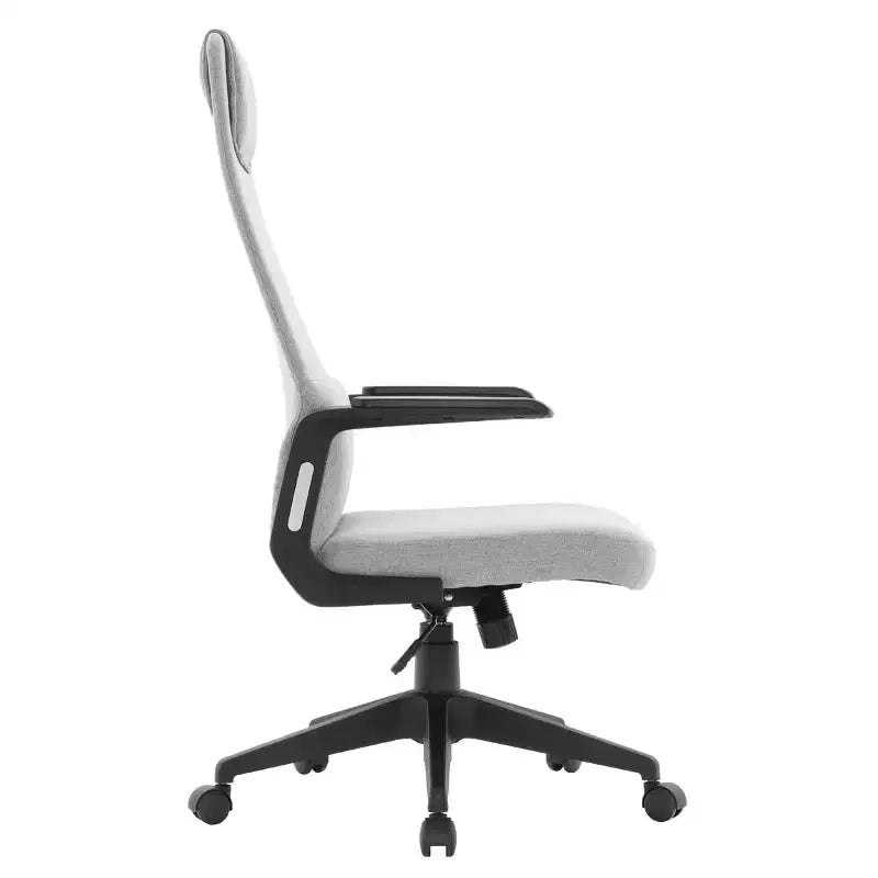 Chaise de bureau ergonomique LeisureMod Nexa à dossier haut - Hauteur réglable, pivotante, inclinable, appuie-tête rembourré, soutien lombaire, chaise de bureau pour la maison