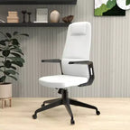 Chaise de bureau ergonomique LeisureMod Nexa à dossier haut - Hauteur réglable, pivotante, inclinable, appuie-tête rembourré, soutien lombaire, chaise de bureau pour la maison