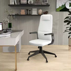 Chaise de bureau ergonomique LeisureMod Nexa à dossier haut - Hauteur réglable, pivotante, inclinable, appuie-tête rembourré, soutien lombaire, chaise de bureau pour la maison