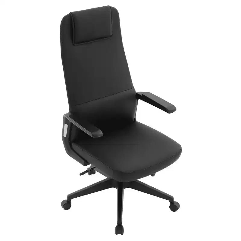 Chaise de bureau ergonomique LeisureMod Nexa à dossier haut - Hauteur réglable, pivotante, inclinable, appuie-tête rembourré, soutien lombaire, chaise de bureau pour la maison