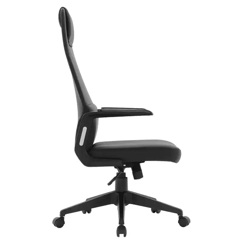 Chaise de bureau ergonomique LeisureMod Nexa à dossier haut - Hauteur réglable, pivotante, inclinable, appuie-tête rembourré, soutien lombaire, chaise de bureau pour la maison