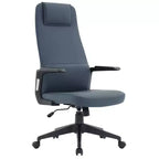 Chaise de bureau ergonomique LeisureMod Nexa à dossier haut - Hauteur réglable, pivotante, inclinable, appuie-tête rembourré, soutien lombaire, chaise de bureau pour la maison