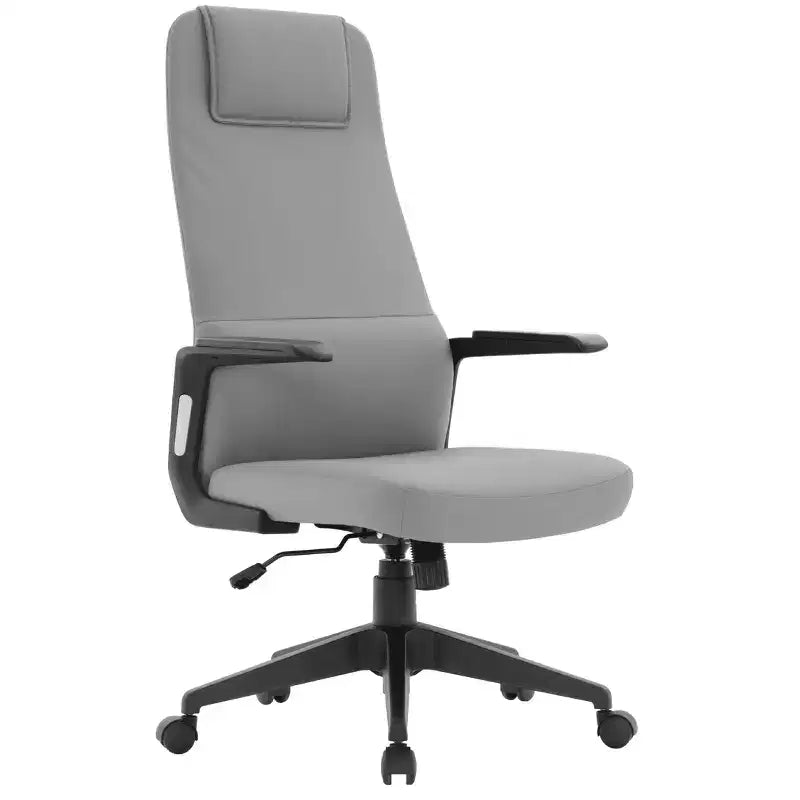 Chaise de bureau ergonomique LeisureMod Nexa à dossier haut - Hauteur réglable, pivotante, inclinable, appuie-tête rembourré, soutien lombaire, chaise de bureau pour la maison