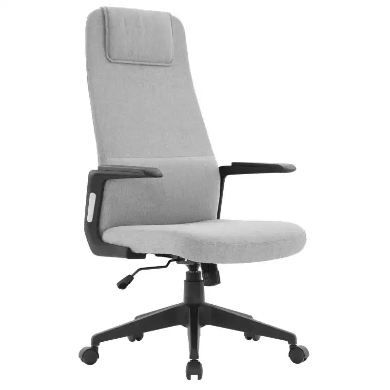 Chaise de bureau ergonomique LeisureMod Nexa à dossier haut - Hauteur réglable, pivotante, inclinable, appuie-tête rembourré, soutien lombaire, chaise de bureau pour la maison