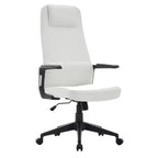 Chaise de bureau ergonomique LeisureMod Nexa à dossier haut - Hauteur réglable, pivotante, inclinable, appuie-tête rembourré, soutien lombaire, chaise de bureau pour la maison