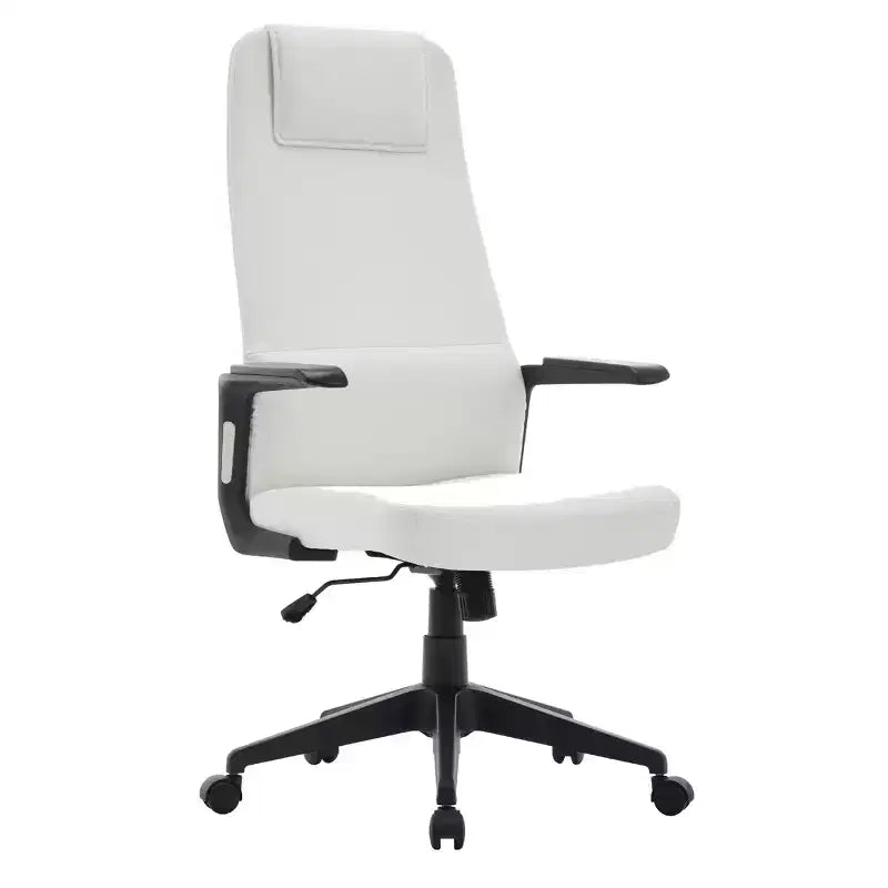 Chaise de bureau ergonomique LeisureMod Nexa à dossier haut - Hauteur réglable, pivotante, inclinable, appuie-tête rembourré, soutien lombaire, chaise de bureau pour la maison