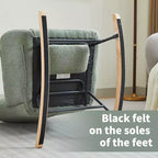 Fauteuil à bascule Okak Furry, fauteuil de salon avec repose-pieds et dossier haut rembourré confortable, fauteuil à bascule pour chambre à coucher ou chambre de bébé