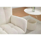 Fauteuil à bascule Okak Furry, fauteuil de salon avec repose-pieds et dossier haut rembourré confortable, fauteuil à bascule pour chambre à coucher ou chambre de bébé