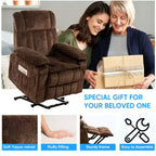 Fauteuil inclinable électrique en velours Mjkone avec chauffage lombaire et massage vibrant 8 points, fauteuil inclinable pour personnes âgées