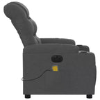 vidaXL Fauteuil inclinable de massage électrique gris foncé