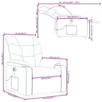 vidaXL Fauteuil inclinable de massage électrique gris foncé