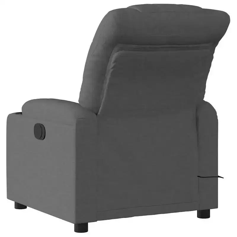 vidaXL Fauteuil inclinable de massage électrique gris foncé