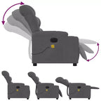 vidaXL Fauteuil inclinable de massage électrique gris foncé