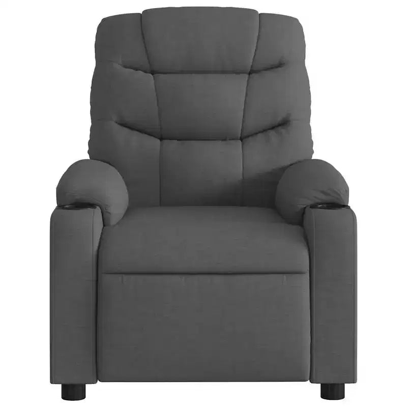 vidaXL Fauteuil inclinable de massage électrique gris foncé