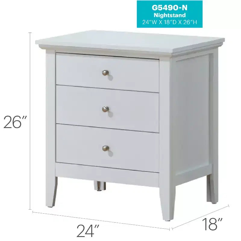 Table de chevet Hammond de HomeStock - 66 cm (H) x 61 cm (l) x 46 cm (P), tiroir et finition chêne durable