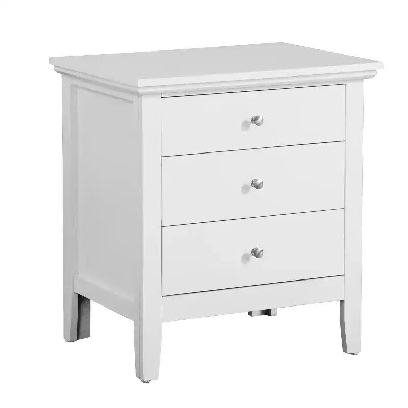 Table de chevet Hammond de HomeStock - 66 cm (H) x 61 cm (l) x 46 cm (P), tiroir et finition chêne durable