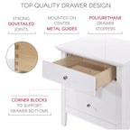 Table de chevet Hammond de HomeStock - 66 cm (H) x 61 cm (l) x 46 cm (P), tiroir et finition chêne durable