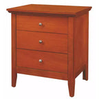 Table de chevet Hammond de HomeStock - 66 cm (H) x 61 cm (l) x 46 cm (P), tiroir et finition chêne durable