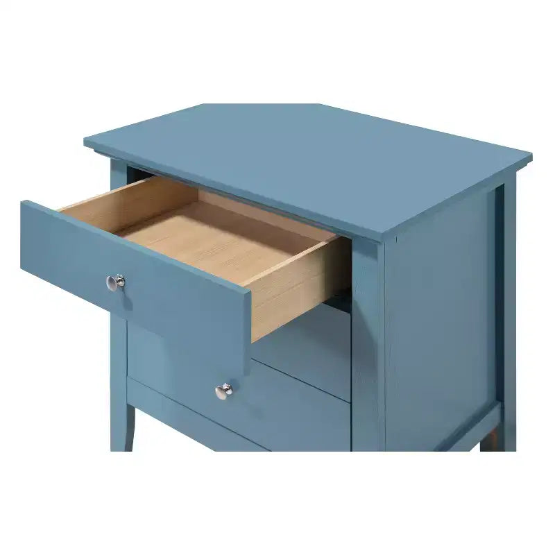 Table de chevet Hammond de HomeStock - 66 cm (H) x 61 cm (l) x 46 cm (P), tiroir et finition chêne durable