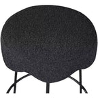 Meridian Furniture, Tabouret de comptoir Fleur en tissu noir