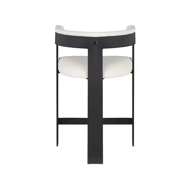 Meridian Furniture, Tabouret de comptoir Romeo en cuir végétalien crème, lot de 2