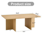 Table basse Okak, table d'appoint multi-surfaces en MDF pour salon, chambre et bureau, finition résistante aux rayures