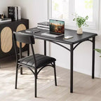 Ensemble table de cuisine rectangulaire 5 pièces GustoWave, avec chaises rembourrées