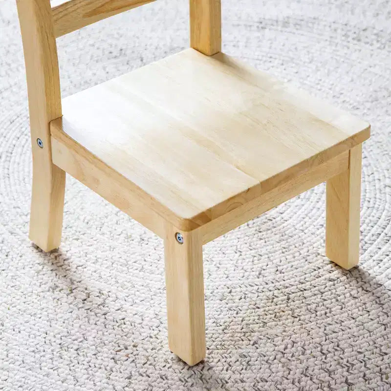 Guidecraft EdQ Ensemble de 2 chaises en bois dur pour enfants - Naturel : chaise en bois pour les tout-petits de 1 à 2 ans | Mobilier pour enfants pour salle de jeux, école maternelle, sièges de garderie