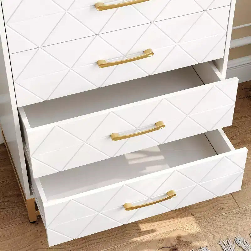 Commode de chambre à 4 tiroirs, commode moderne, avec tiroirs larges et poignées métalliques, commode en bois, noire
