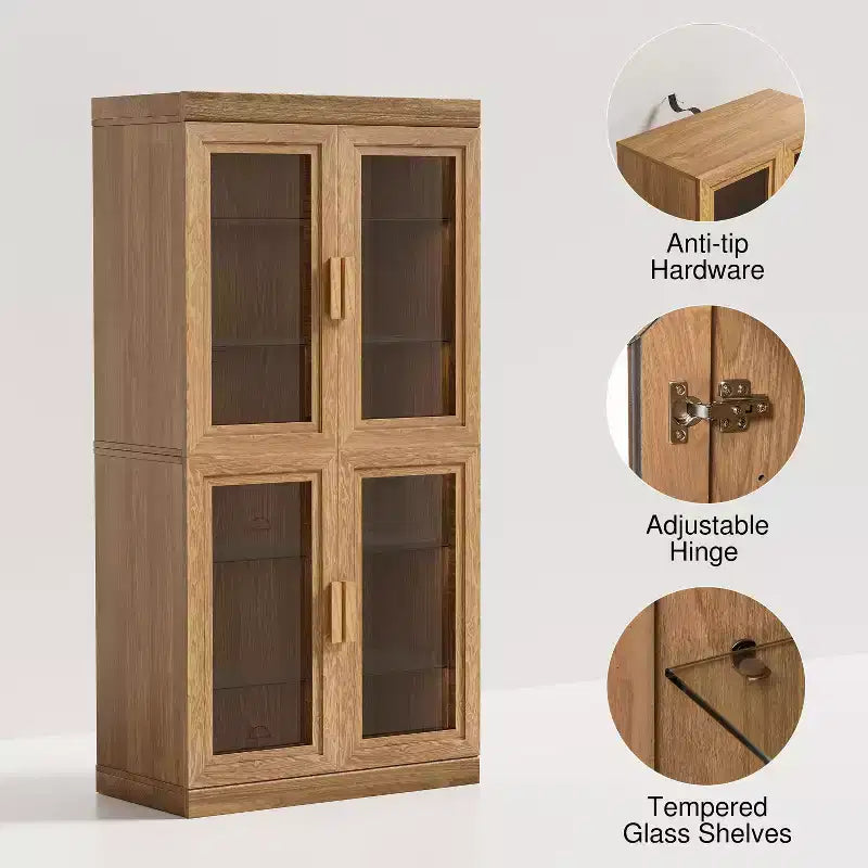 Bibliothèque de rangement PexFix effet grain de bois pour salon, bureau, chambre