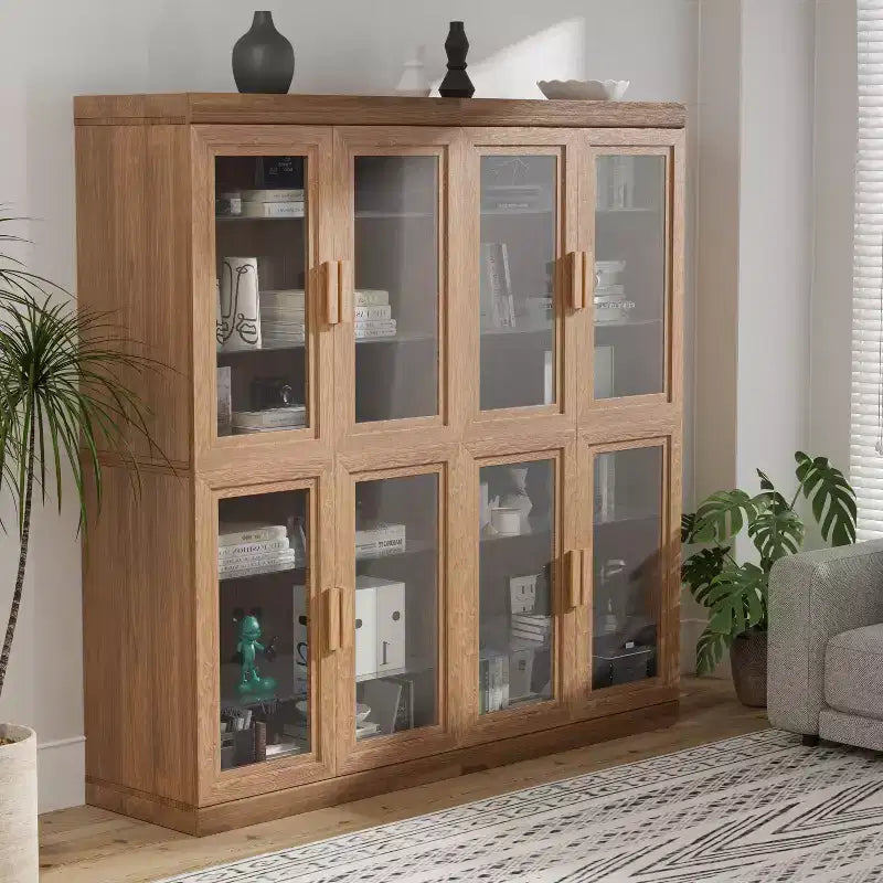 Bibliothèque de rangement PexFix effet grain de bois pour salon, bureau, chambre