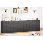 Commode à 12 tiroirs pour chambre à coucher avec prise électrique, meuble de rangement en bois de 155 cm pour chambre à coucher, dressing ou salon