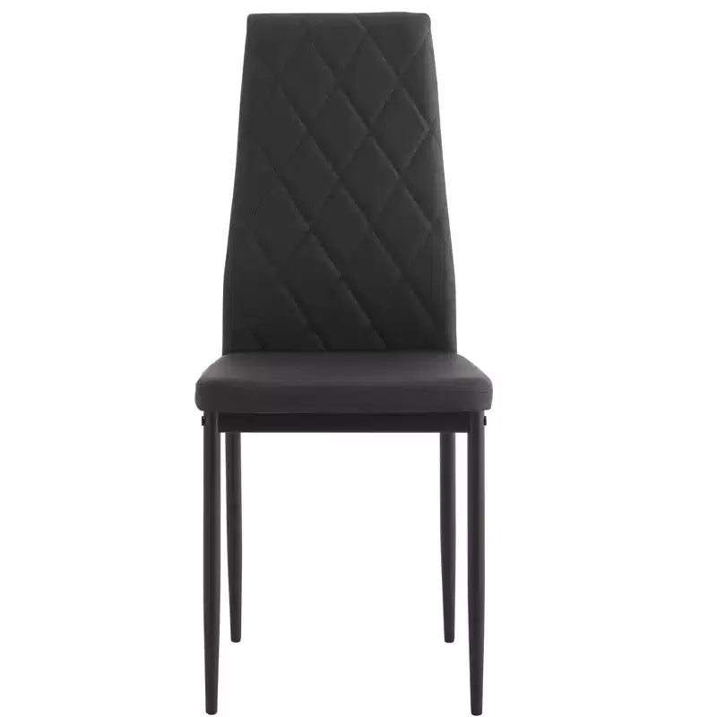 Lot de 4 Chaises de Salle à Manger MAYEERTY en PU - Chaises Rembourrées en Forme de Diamant avec Surface en Cuir Souple