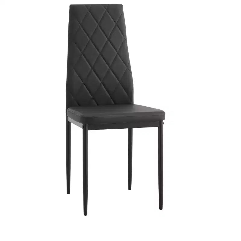 Lot de 4 Chaises de Salle à Manger MAYEERTY en PU - Chaises Rembourrées en Forme de Diamant avec Surface en Cuir Souple