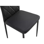 Lot de 4 Chaises de Salle à Manger MAYEERTY en PU - Chaises Rembourrées en Forme de Diamant avec Surface en Cuir Souple