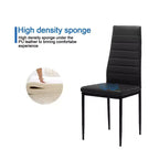 Lot de 4 Chaises de Salle à Manger MAYEERTY en PU - Chaises Rembourrées en Forme de Diamant avec Surface en Cuir Souple