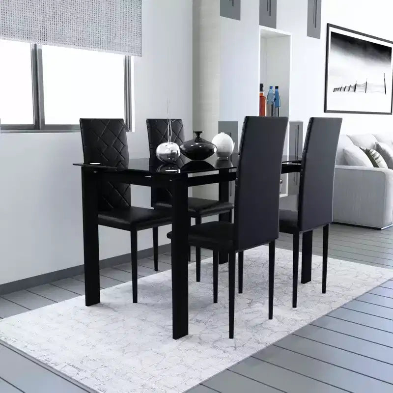 Lot de 4 Chaises de Salle à Manger MAYEERTY en PU - Chaises Rembourrées en Forme de Diamant avec Surface en Cuir Souple