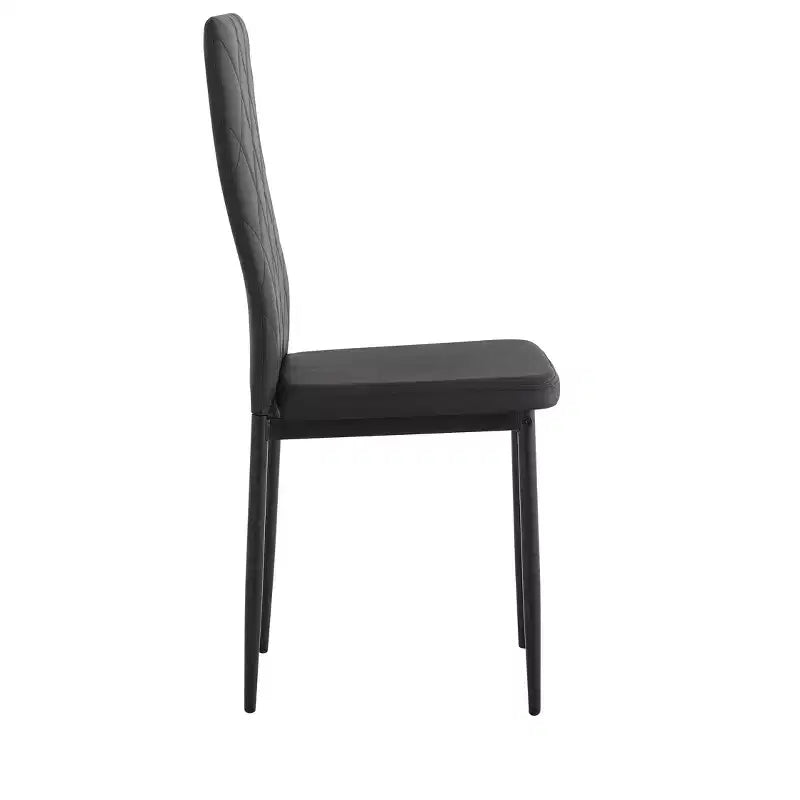 Lot de 4 Chaises de Salle à Manger MAYEERTY en PU - Chaises Rembourrées en Forme de Diamant avec Surface en Cuir Souple