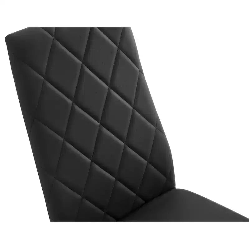 Lot de 4 Chaises de Salle à Manger MAYEERTY en PU - Chaises Rembourrées en Forme de Diamant avec Surface en Cuir Souple
